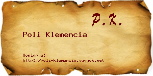 Poli Klemencia névjegykártya